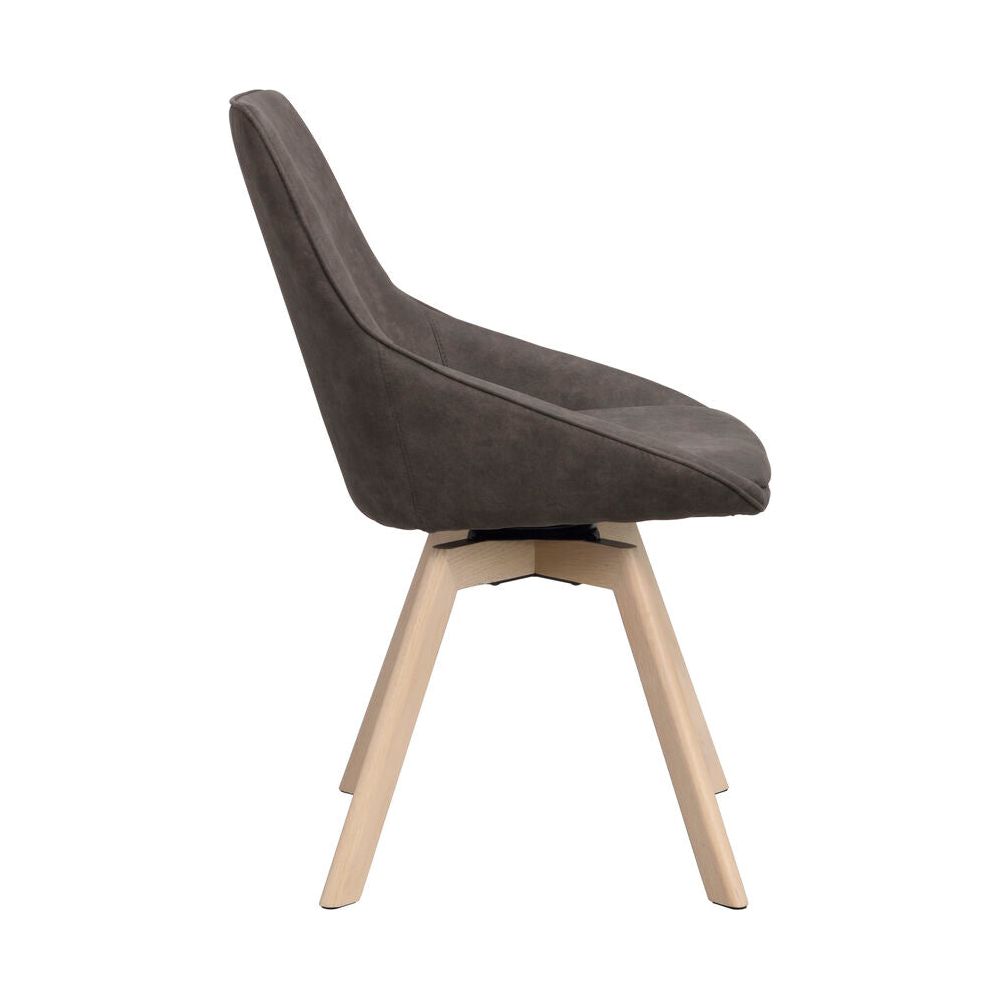 ALISON Essstuhl Dunkelgrau/weiß pigmentiert 51x60x88cm - ZEN ZONE Furniture