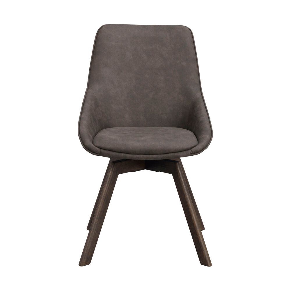 ALISON Essstuhl Dunkelgrau/Braun 51x60x88cm - ZEN ZONE Furniture