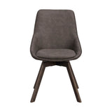 ALISON Essstuhl Dunkelgrau/Braun 51x60x88cm - ZEN ZONE Furniture