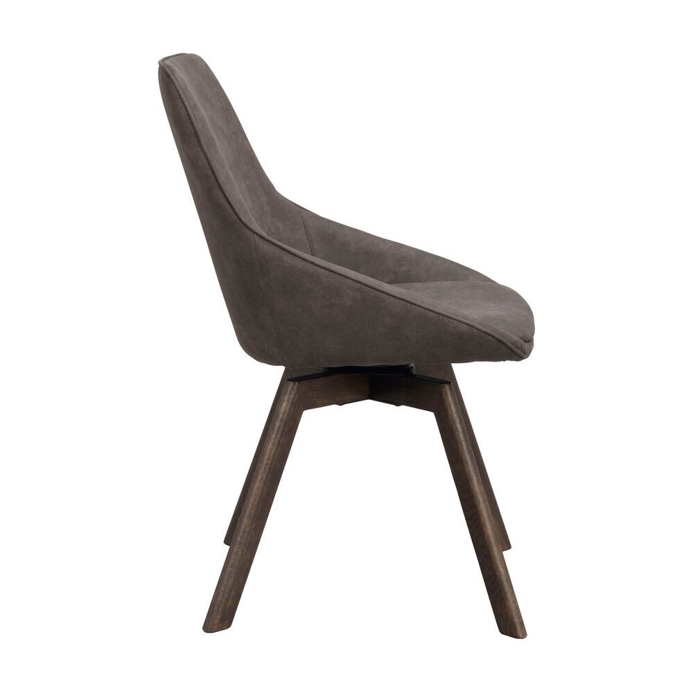 ALISON Essstuhl Dunkelgrau/Braun 51x60x88cm - ZEN ZONE Furniture
