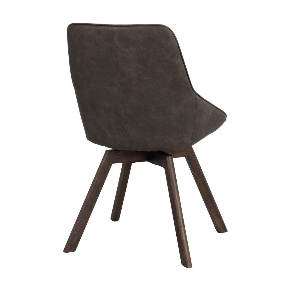 ALISON Essstuhl Dunkelgrau/Braun 51x60x88cm - ZEN ZONE Furniture