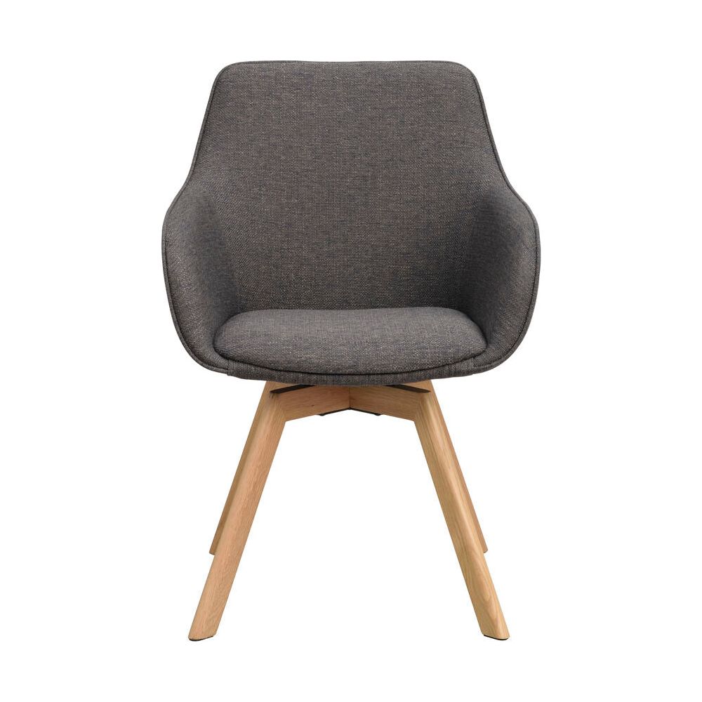 ALISON Essstuhl Grau/Eiche 58x60x88cm - ZEN ZONE Furniture