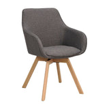 ALISON Essstuhl Grau/Eiche 58x60x88cm - ZEN ZONE Furniture