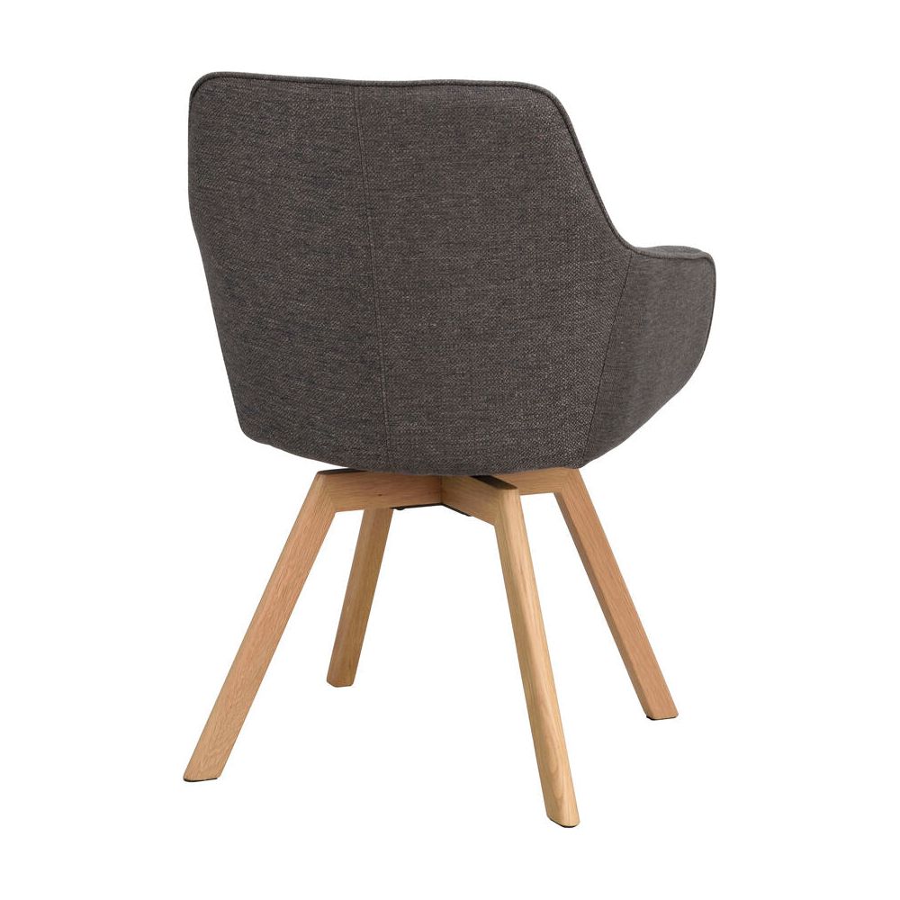 ALISON Essstuhl Grau/Eiche 58x60x88cm - ZEN ZONE Furniture