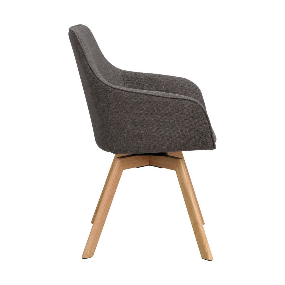 ALISON Essstuhl Grau/Eiche 58x60x88cm - ZEN ZONE Furniture