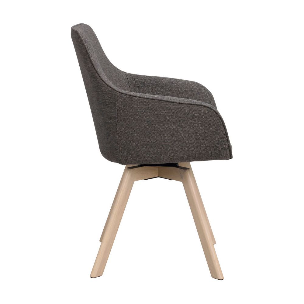 ALISON Essstuhl Grau/weiß pigmentiert 58x60x88cm - ZEN ZONE Furniture