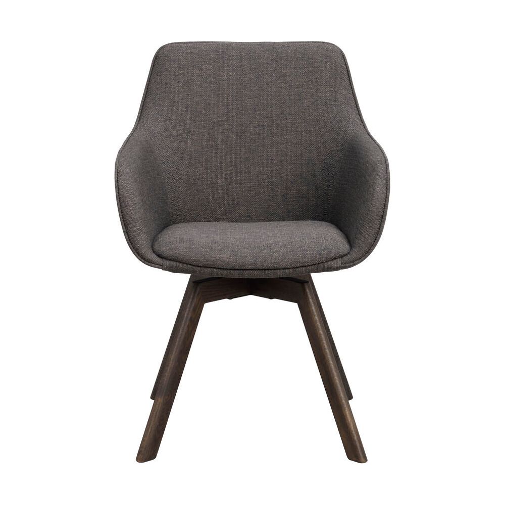 ALISON Essstuhl Grau/Braun 58x60x88cm - ZEN ZONE Furniture