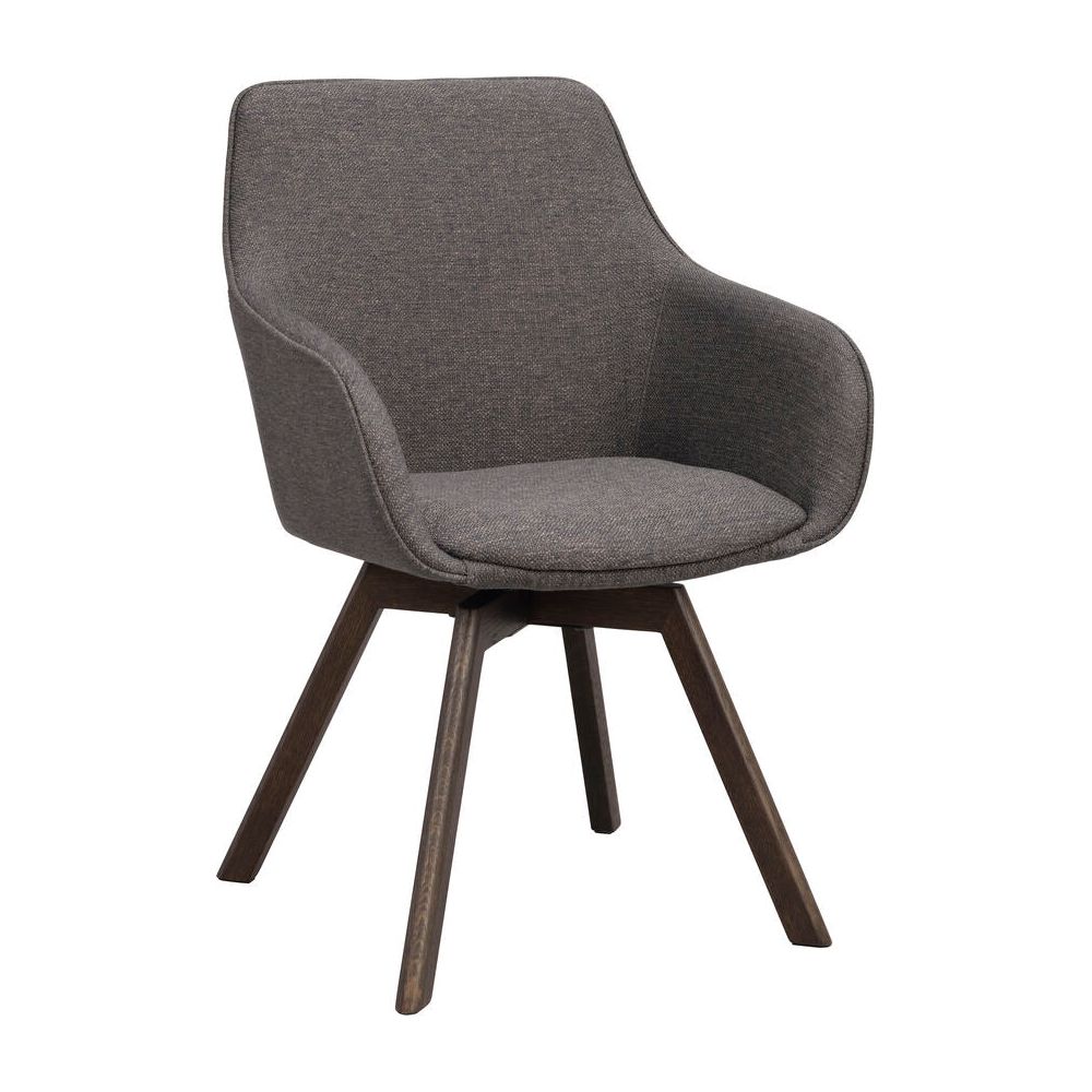 ALISON Essstuhl Grau/Braun 58x60x88cm - ZEN ZONE Furniture