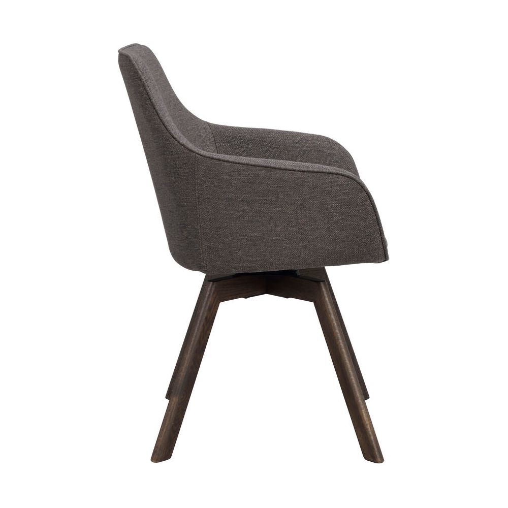 ALISON Essstuhl Grau/Braun 58x60x88cm - ZEN ZONE Furniture