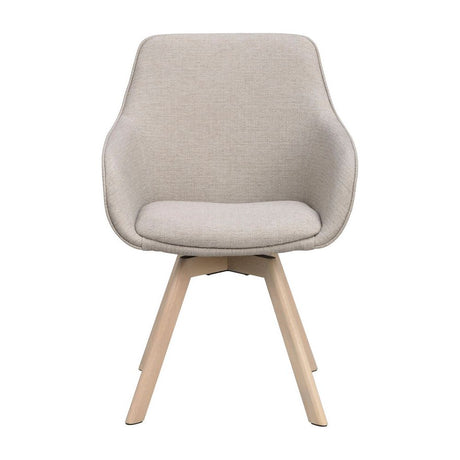 ALISON Essstuhl Beige/Weiß pigmentiert 58x60x88cm - ZEN ZONE Furniture