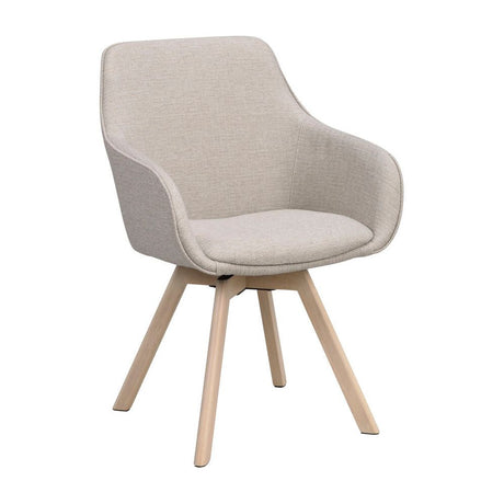 ALISON Essstuhl Beige/Weiß pigmentiert 58x60x88cm - ZEN ZONE Furniture