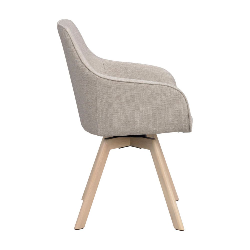 ALISON Essstuhl Beige/Weiß pigmentiert 58x60x88cm - ZEN ZONE Furniture