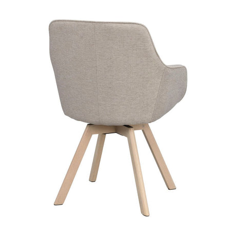 ALISON Essstuhl Beige/Weiß pigmentiert 58x60x88cm - ZEN ZONE Furniture