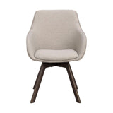 ALISON Essstuhl Beige/braun Stoff 58x60x88cm - ZEN ZONE Furniture