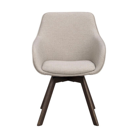ALISON Essstuhl Beige/braun Stoff 58x60x88cm - ZEN ZONE Furniture