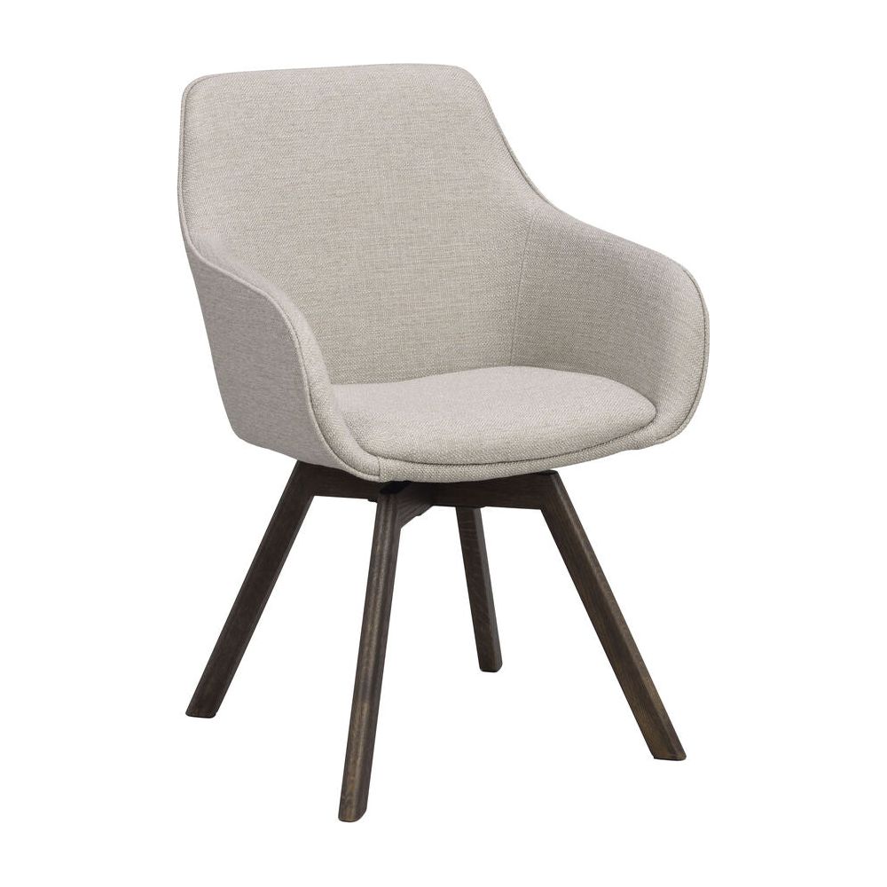 ALISON Essstuhl Beige/braun Stoff 58x60x88cm - ZEN ZONE Furniture
