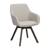ALISON Essstuhl Beige/braun Stoff 58x60x88cm - ZEN ZONE Furniture