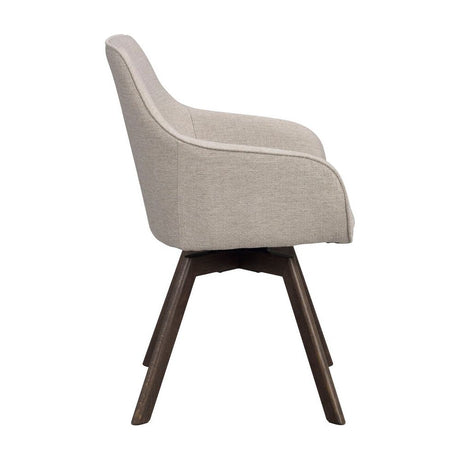 ALISON Essstuhl Beige/braun Stoff 58x60x88cm - ZEN ZONE Furniture