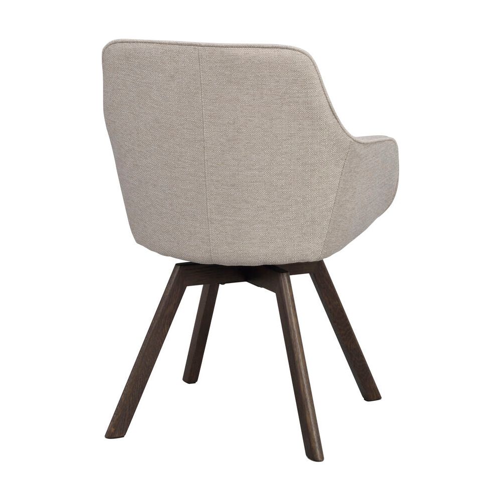 ALISON Essstuhl Beige/braun Stoff 58x60x88cm - ZEN ZONE Furniture