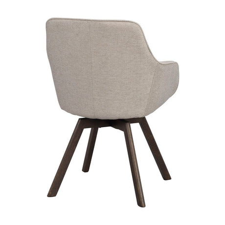 ALISON Essstuhl Beige/braun Stoff 58x60x88cm - ZEN ZONE Furniture