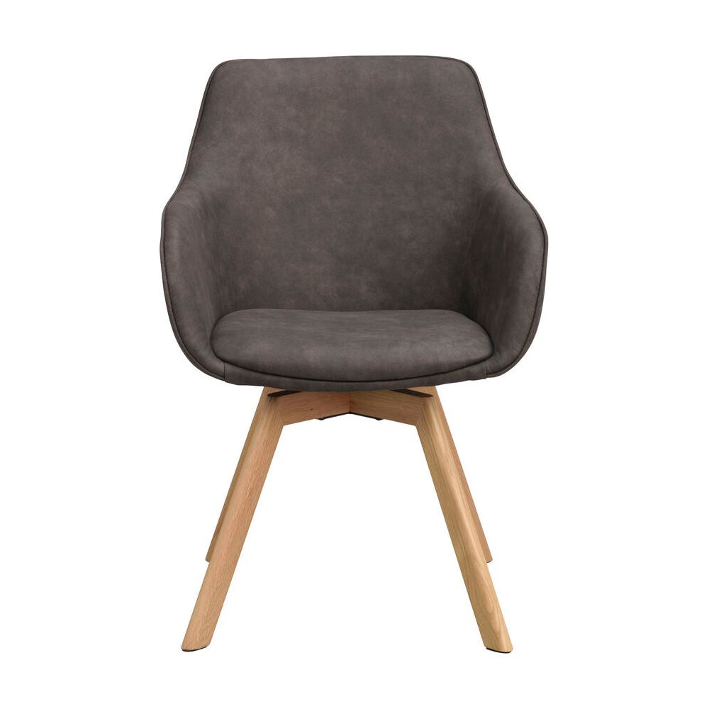 ALISON Essstuhl Dunkelgrau/Eiche 58x60x88cm - ZEN ZONE Furniture