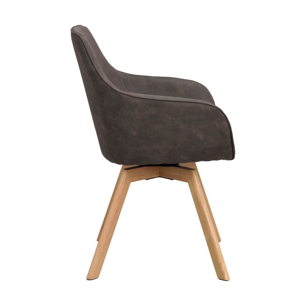 ALISON Essstuhl Dunkelgrau/Eiche 58x60x88cm - ZEN ZONE Furniture