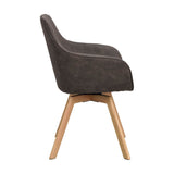 ALISON Essstuhl Dunkelgrau/Eiche 58x60x88cm - ZEN ZONE Furniture