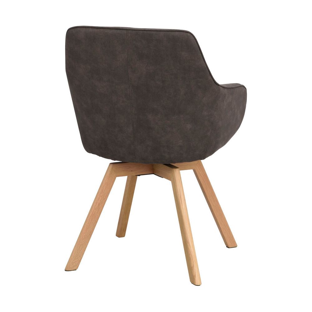 ALISON Essstuhl Dunkelgrau/Eiche 58x60x88cm - ZEN ZONE Furniture