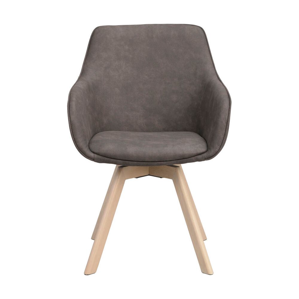 ALISON Essstuhl Dunkelgrau/weiß pigmentiert 58x60x88cm - ZEN ZONE Furniture