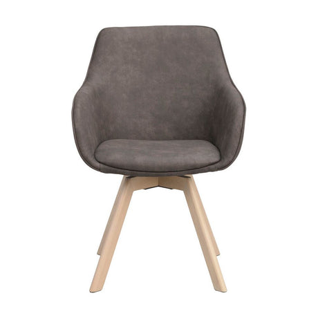 ALISON Essstuhl Dunkelgrau/weiß pigmentiert 58x60x88cm - ZEN ZONE Furniture