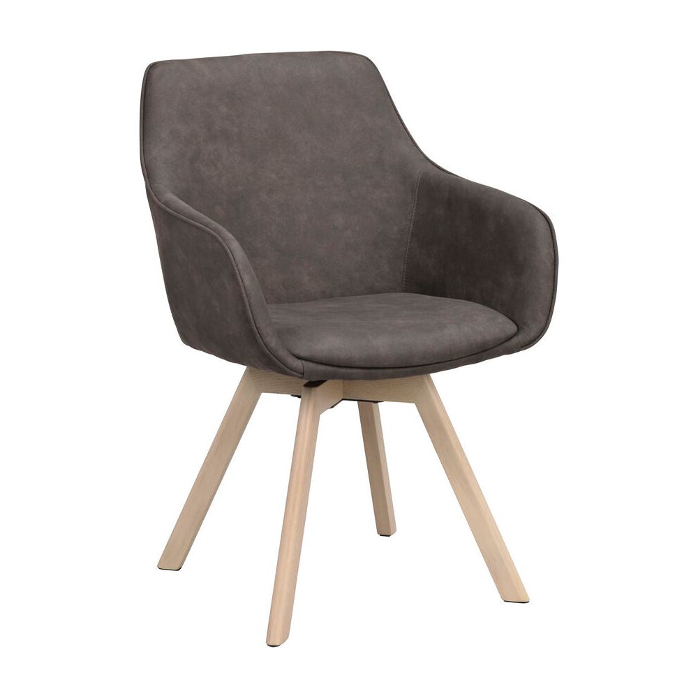 ALISON Essstuhl Dunkelgrau/weiß pigmentiert 58x60x88cm - ZEN ZONE Furniture
