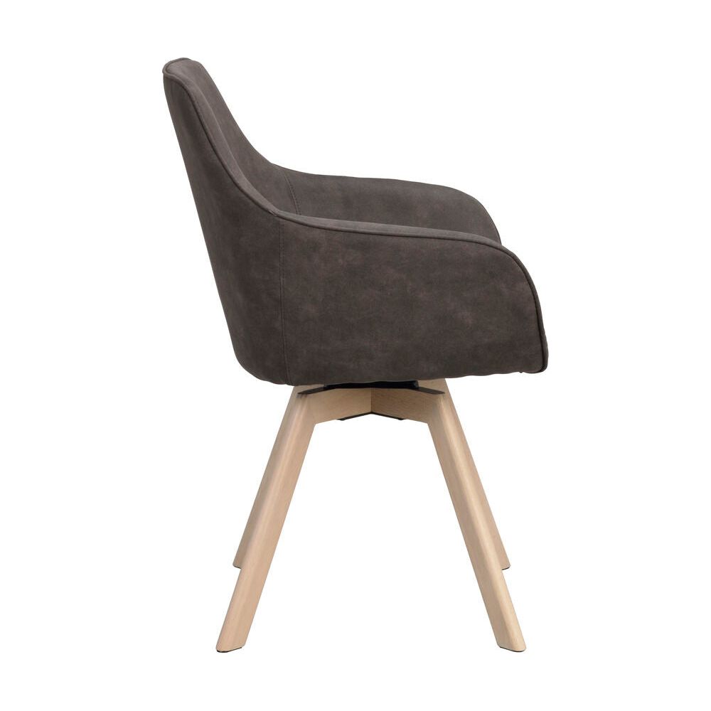 ALISON Essstuhl Dunkelgrau/weiß pigmentiert 58x60x88cm - ZEN ZONE Furniture