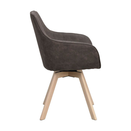 ALISON Essstuhl Dunkelgrau/weiß pigmentiert 58x60x88cm - ZEN ZONE Furniture