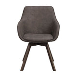 ALISON Essstuhl Dunkelgrau/Braun 58x60x88cm - ZEN ZONE Furniture