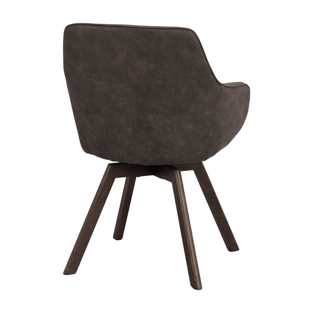 ALISON Essstuhl Dunkelgrau/Braun 58x60x88cm - ZEN ZONE Furniture