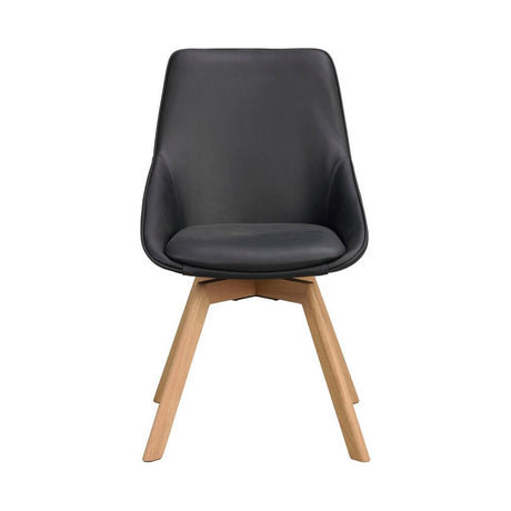 ALISON Essstuhl Schwarz/Eiche 51x60x88cm - ZEN ZONE Furniture