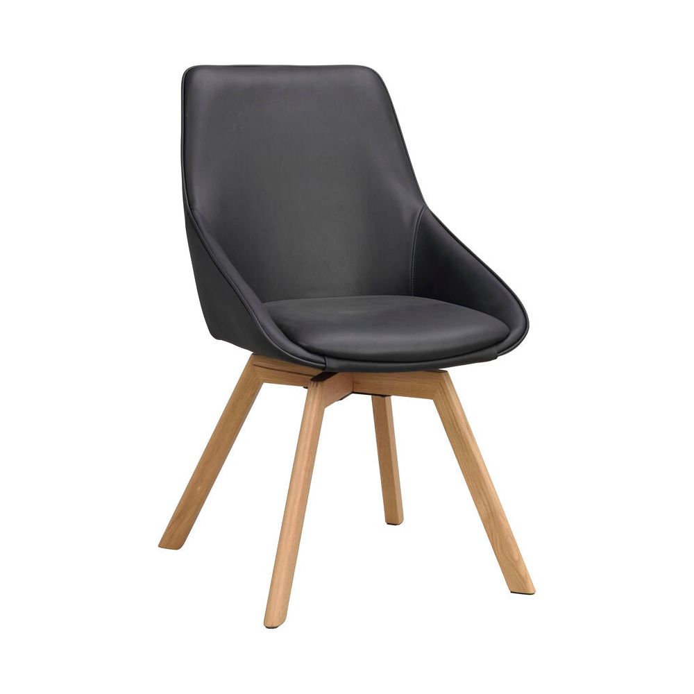 ALISON Essstuhl Schwarz/Eiche 51x60x88cm - ZEN ZONE Furniture