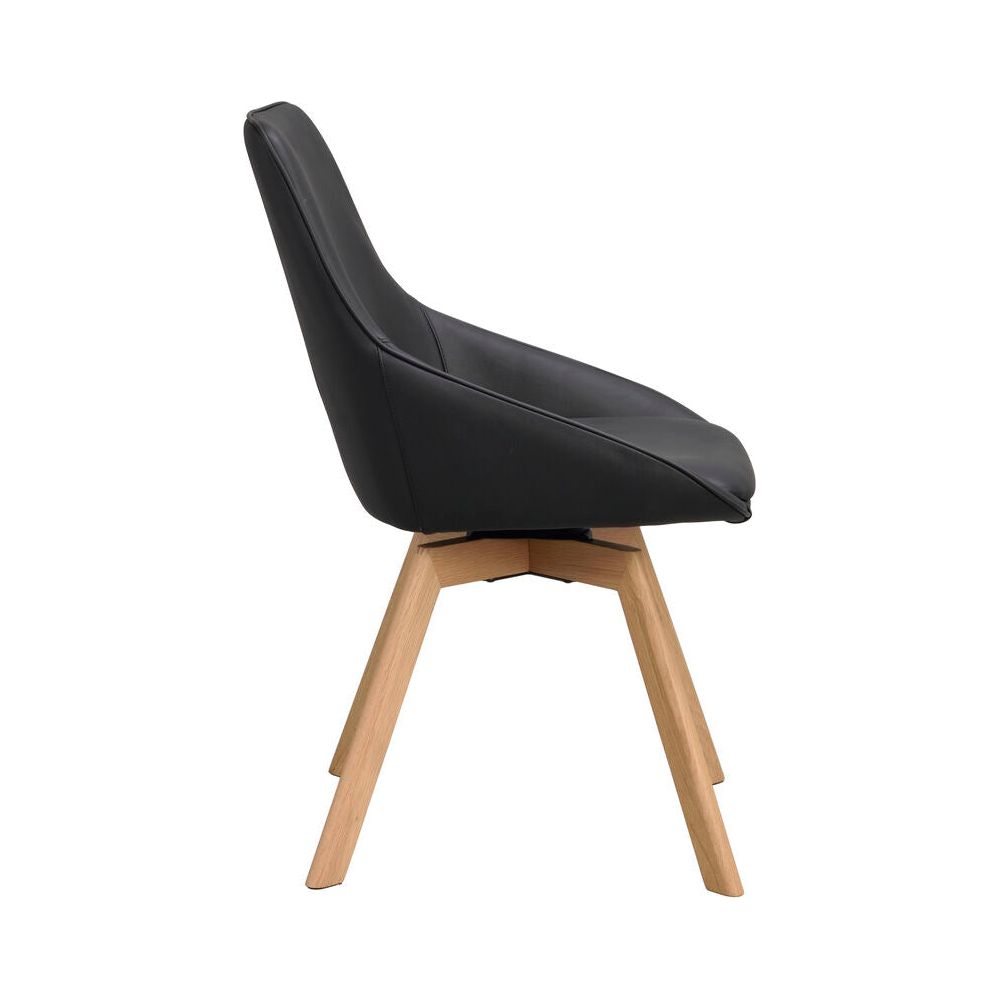 ALISON Essstuhl Schwarz/Eiche 51x60x88cm - ZEN ZONE Furniture