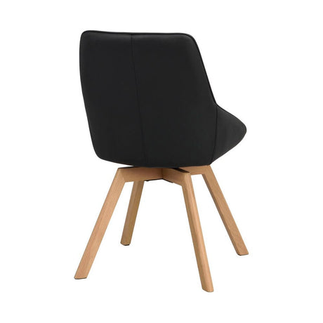 ALISON Essstuhl Schwarz/Eiche 51x60x88cm - ZEN ZONE Furniture
