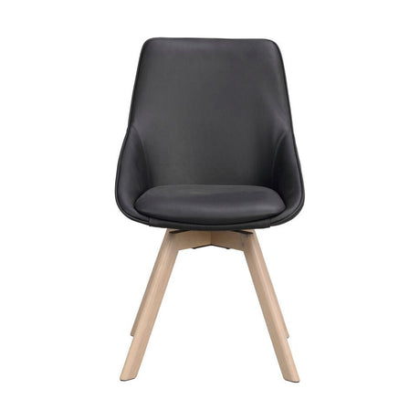 ALISON Essstuhl Schwarz/weiß pigmentiert 51x60x88cm - ZEN ZONE Furniture