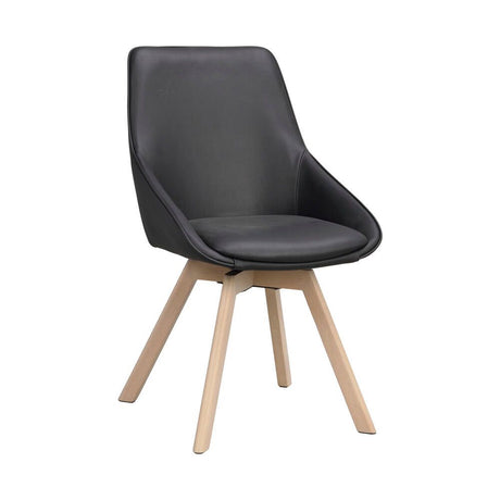 ALISON Essstuhl Schwarz/weiß pigmentiert 51x60x88cm - ZEN ZONE Furniture