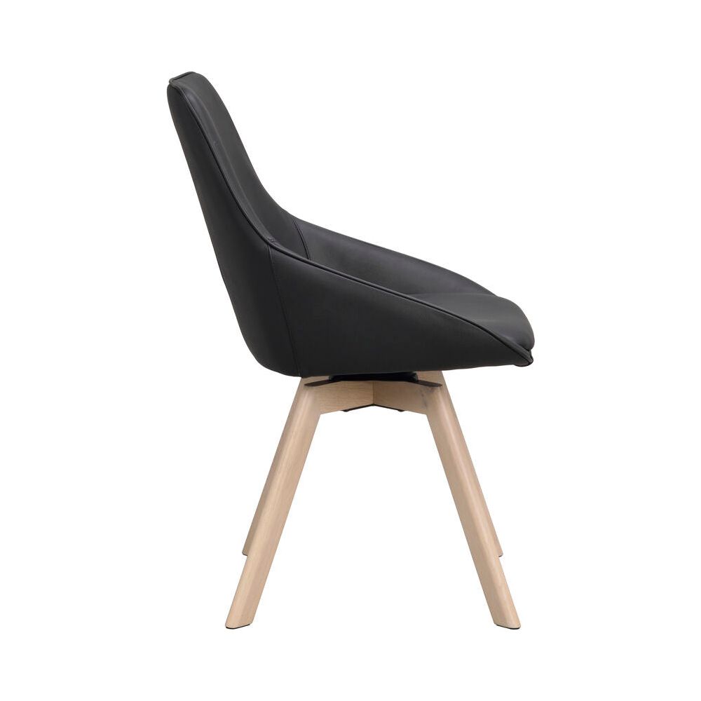 ALISON Essstuhl Schwarz/weiß pigmentiert 51x60x88cm - ZEN ZONE Furniture