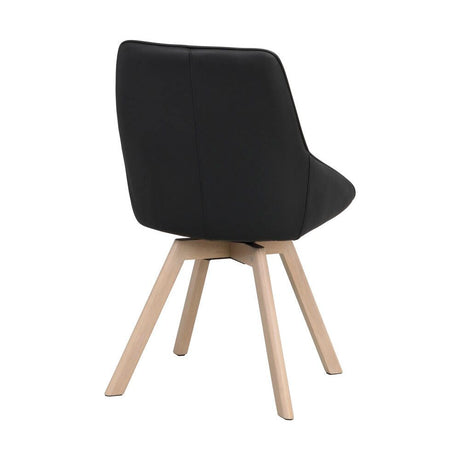 ALISON Essstuhl Schwarz/weiß pigmentiert 51x60x88cm - ZEN ZONE Furniture