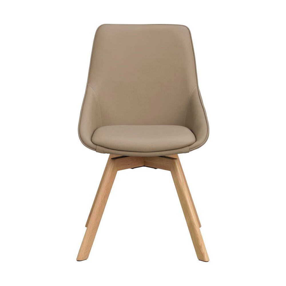 ALISON Essstuhl Beige/Eiche 51x60x88cm - ZEN ZONE Furniture