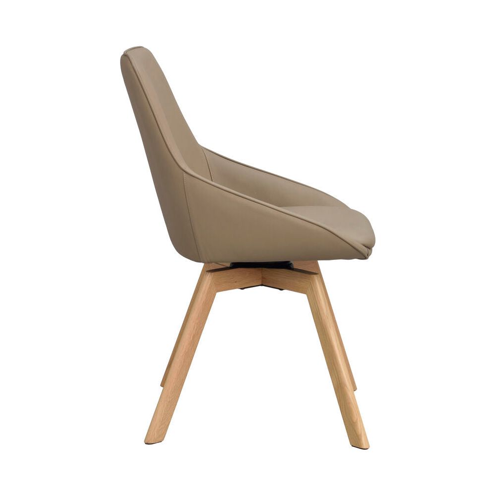 ALISON Essstuhl Beige/Eiche 51x60x88cm - ZEN ZONE Furniture