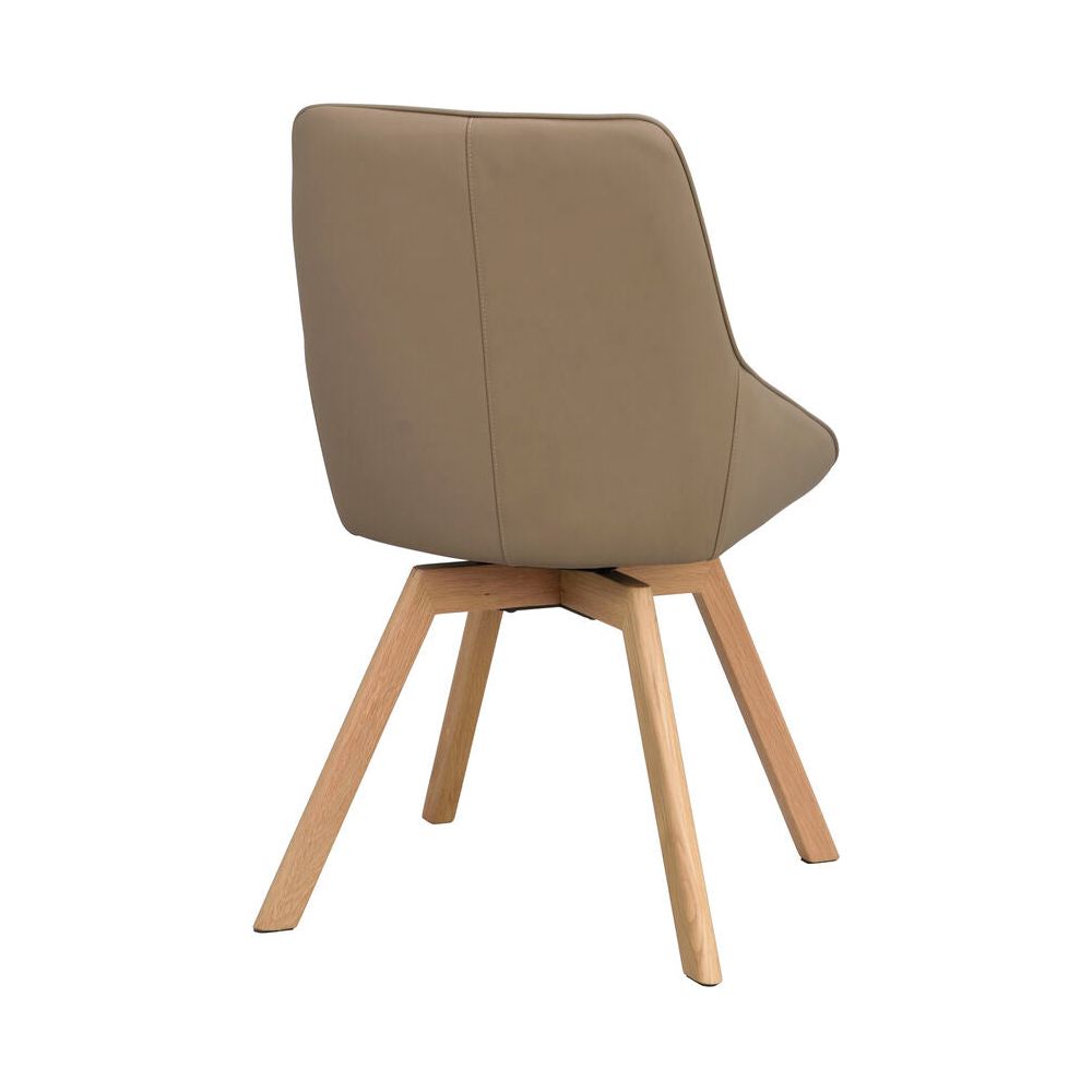 ALISON Essstuhl Beige/Eiche 51x60x88cm - ZEN ZONE Furniture
