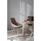 ALISON Essstuhl Beige/Weiß pigmentiert Leder 51x60x88cm - ZEN ZONE Furniture