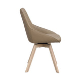 ALISON Essstuhl Beige/Weiß pigmentiert Leder 51x60x88cm - ZEN ZONE Furniture