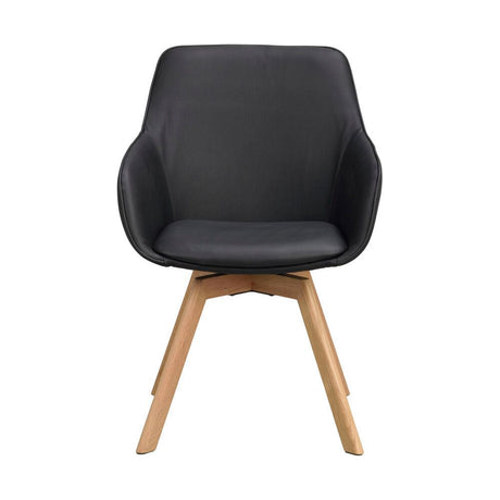 ALISON Essstuhl Schwarz/Eiche 58x60x88cm - ZEN ZONE Furniture