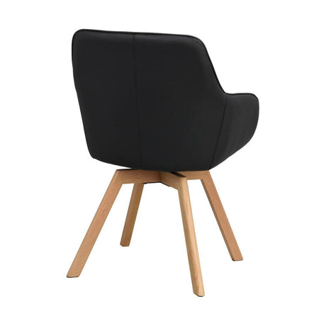 ALISON Essstuhl Schwarz/Eiche 58x60x88cm - ZEN ZONE Furniture